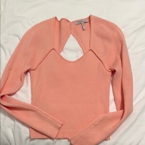 BCBGeneration Coral Ribbed Knit Top